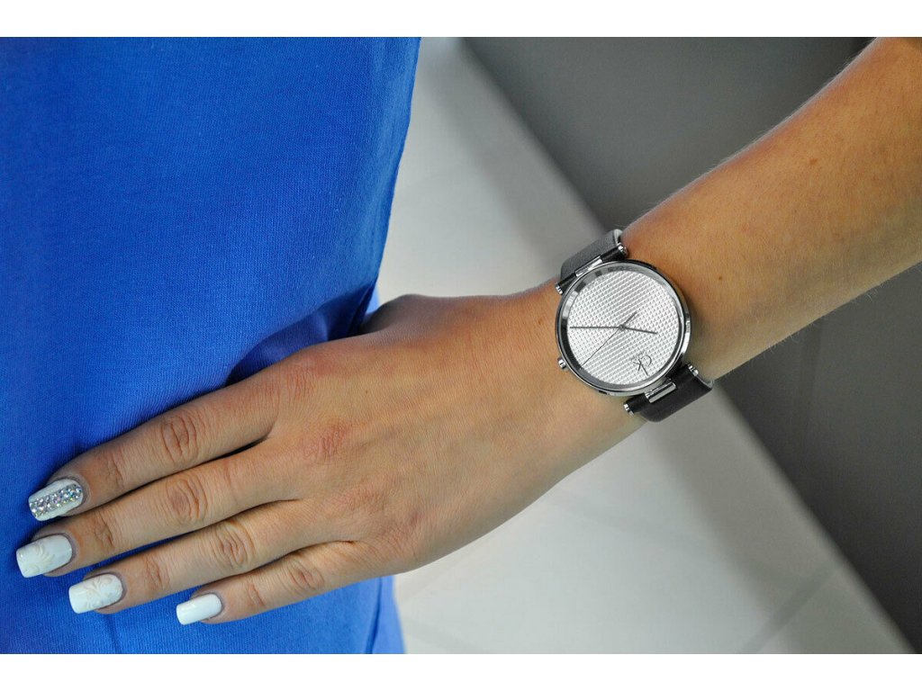 Calvin Klein Sight Silver Dial Black Leather Strap Watch for Men - K1S21120 Buy Now By Calvin Klein