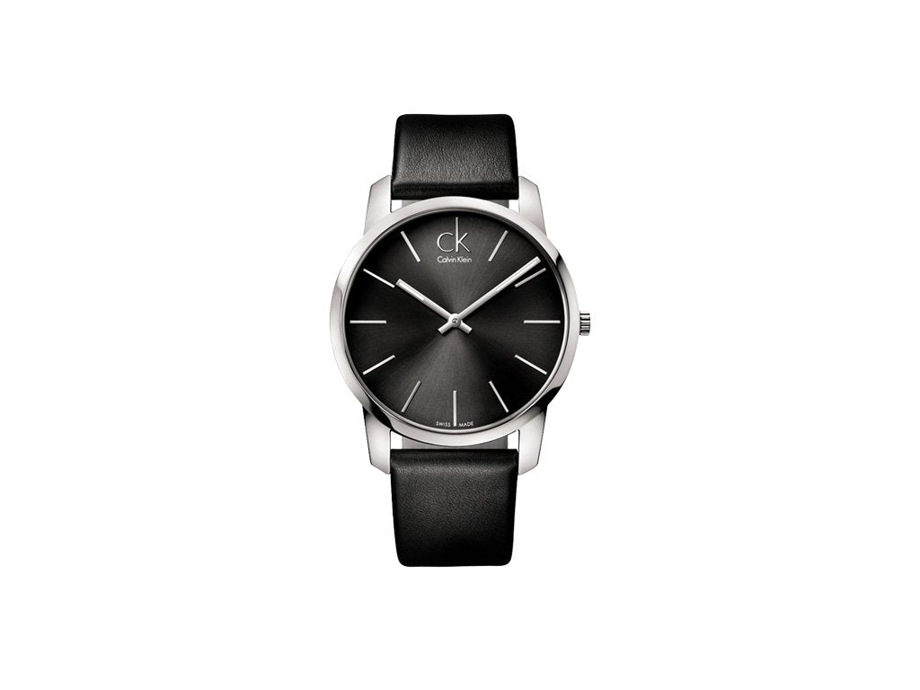 Calvin Klein City Black Dial Black Leather Strap Watch for Men - K2G21107 Buy Now By Calvin Klein