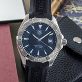 Tag Heuer Aquaracer Quartz Blue Dial Black Rubber Strap Watch for Men - WAY1112.FT8021 Buy Now By Tag Heuer
