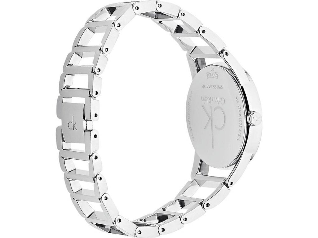 Calvin Klein Stately White Dial Silver Steel Strap Watch for Women - K3G23126 Buy Now By Calvin Klein