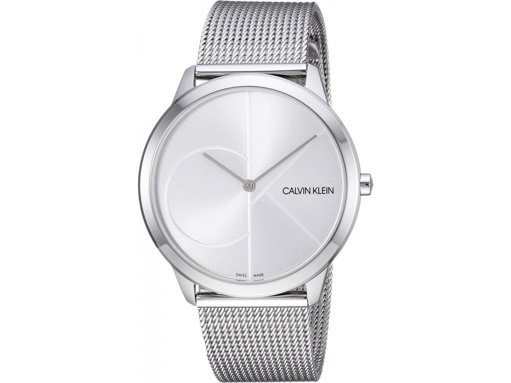 Calvin Klein Minimal Silver Dial Silver Mesh Bracelet Watch for Men - K3M2112Z Buy Now By Calvin Klein