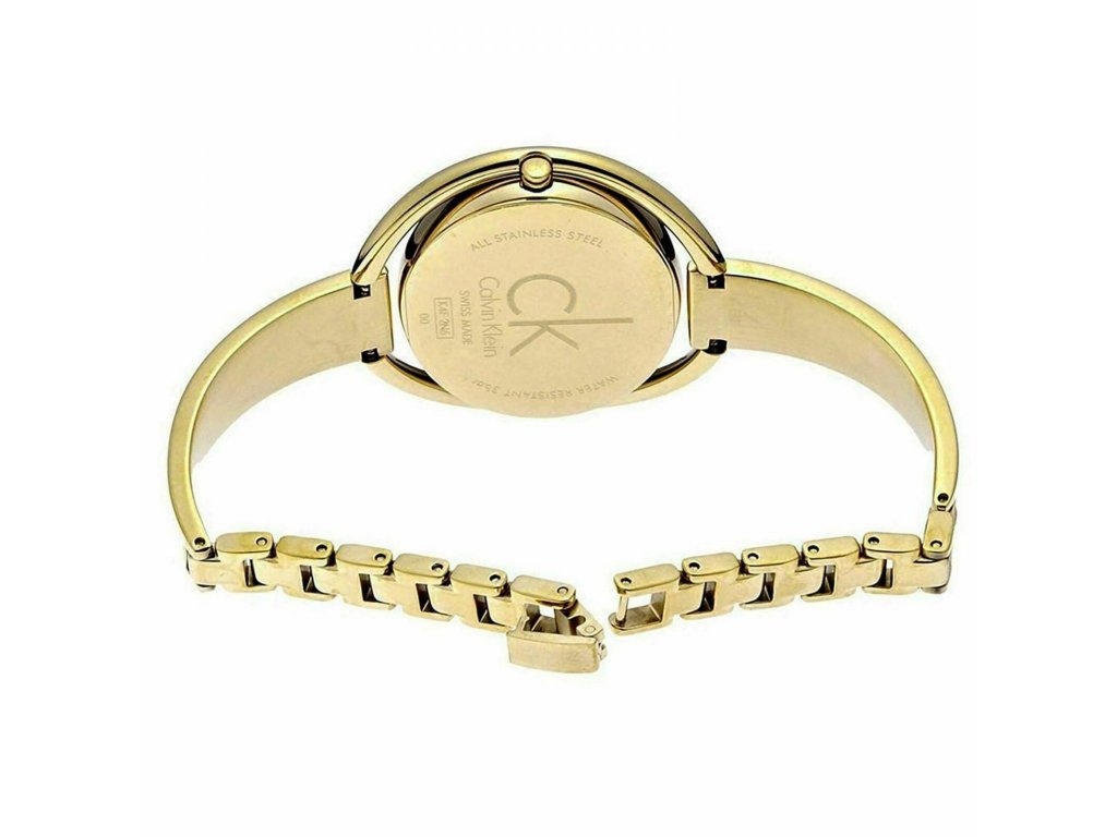 Calvin Klein Impetuous White Dial Gold Steel Strap Watch for Women - K4F2N516 Buy Now By Calvin Klein