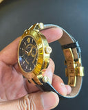 Versace V-Race Quartz Black Dial Black Leather Strap Watch For Men - VEBV00119 Buy Now By Versace