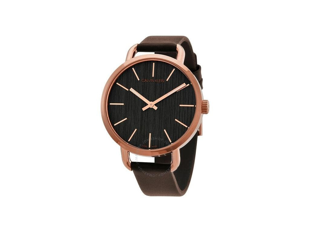 Calvin Klein Even Grey Dial Brown Leather Strap Watch for Women - K7B236G3 Buy Now By Calvin Klein