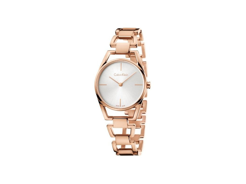 Calvin Klein Dainty White Dial Rose Gold Steel Strap Watch for Women - K7L23646 Buy Now By Calvin Klein