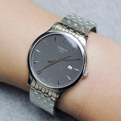 Tissot T Classic Tradition Grey Dial Silver Steel Strap Watch For Men - T063.610.11.067.00 Buy Now By Tissot