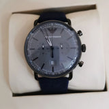 Emporio Armani Aviator Quartz Grey Dial Blue Fabric Strap Watch For Men - AR11144 Buy Now By Emporio Armani
