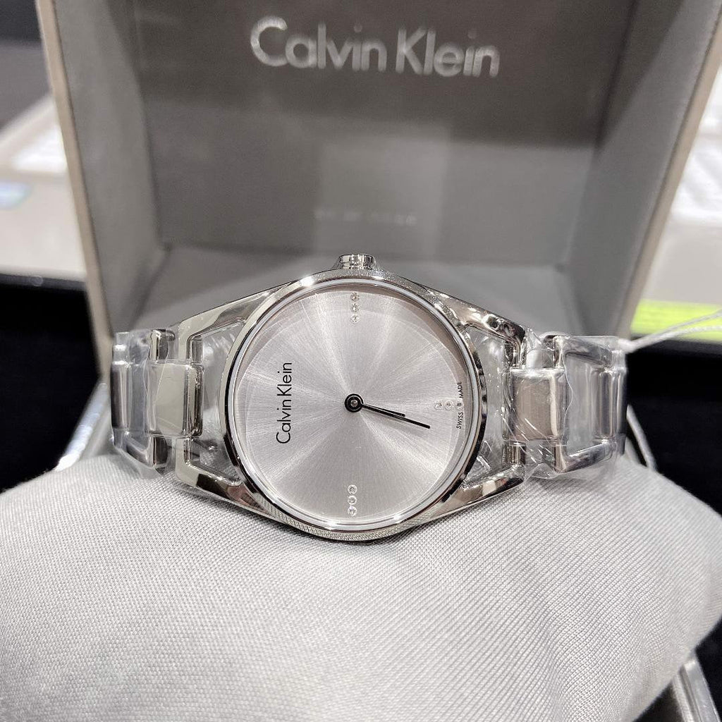 Calvin Klein Dainty Diamonds Silver Dial Sliver Steel Strap Watch for Women - K7L2314T Buy Now By Calvin Klein