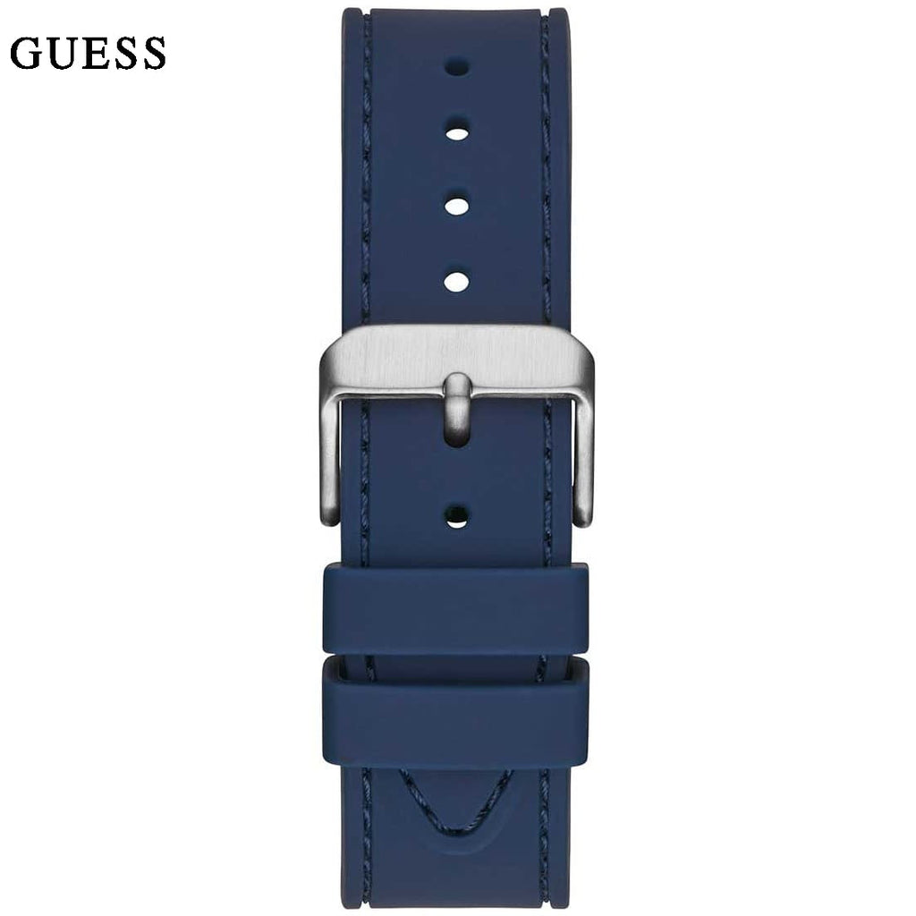 Guess Odyssey Multifunction Blue Dial Blue Rubber Strap Watch For Men - W1108G4 Buy Now By Guess