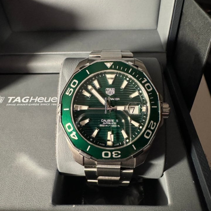 Tag Heuer Aquaracer Green Dial Watch for Men - WAY201S.BA0927