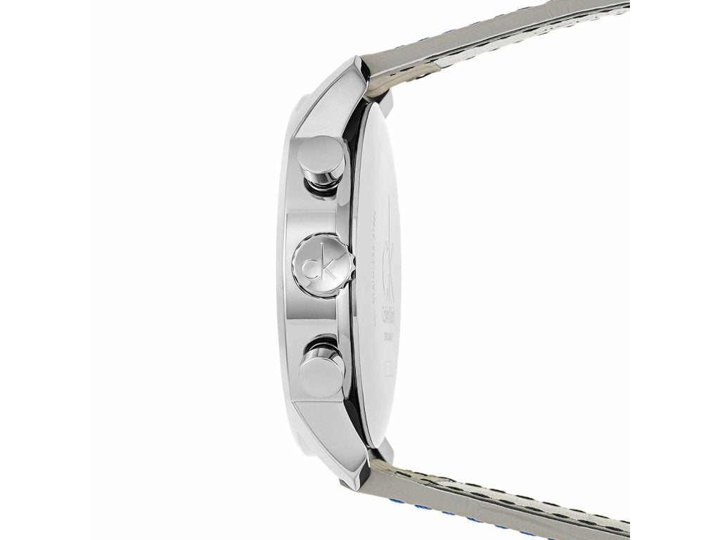 Calvin Klein City Chronograph White Dial White Leather Strap Watch for Men - K2G271Q4 Buy Now By Calvin Klein