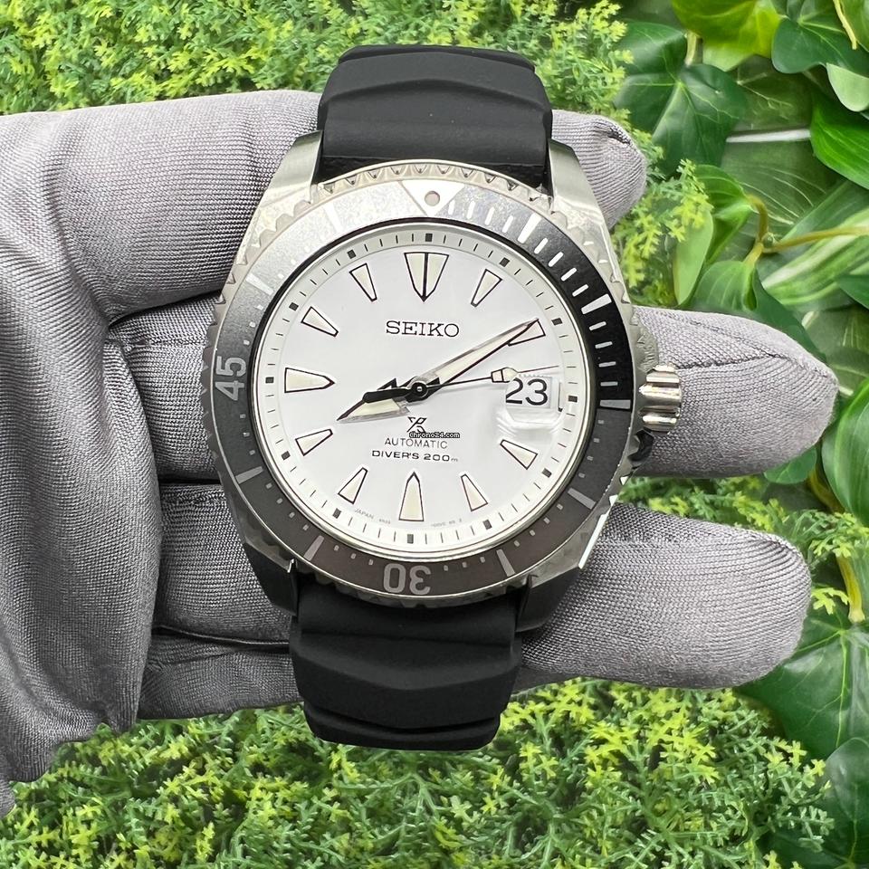 Seiko Shogun Prospex Titanium Divers Automatic White Dial Black Rubber Strap Watch For Men - SPB191J1 Buy Now By Seiko