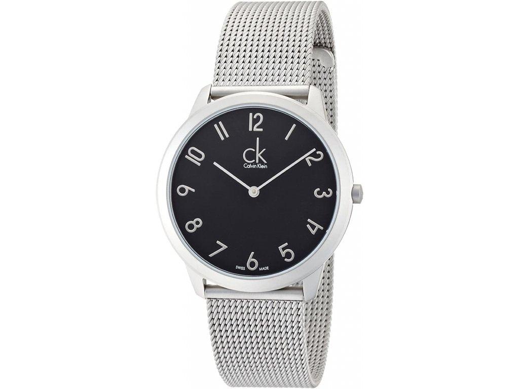 Calvin Klein Minimal Black Dial Silver Mesh Bracelet Watch for Men - K3M51151 Buy Now By Calvin Klein