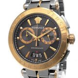 Versace Aion Chronograph Black Dial Grey Steel Strap Watch for Men - VBR050017 Buy Now By Versace