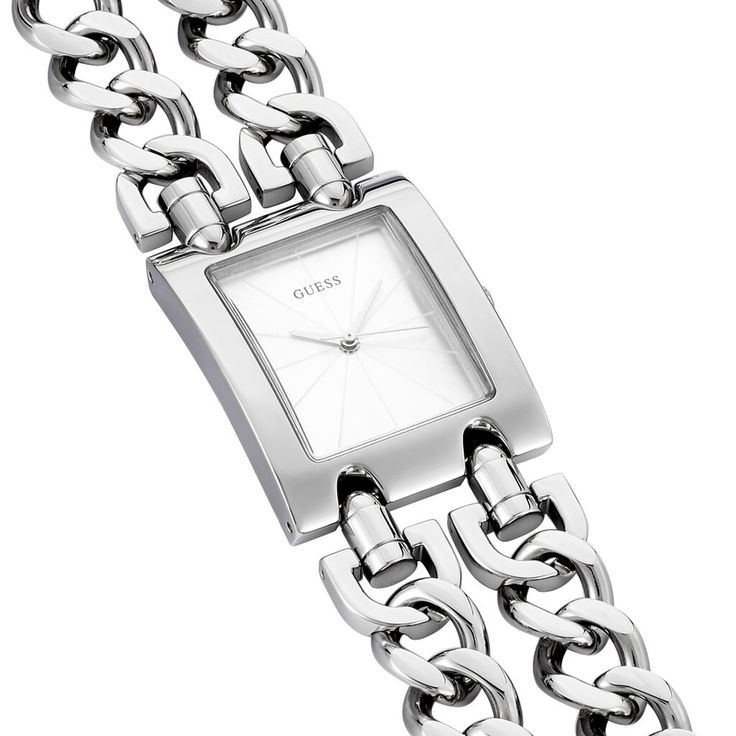 Guess Mod Heavy Metal Silver Dial Silver Steel Strap Watch For Women - W1117L1 Buy Now By Guess