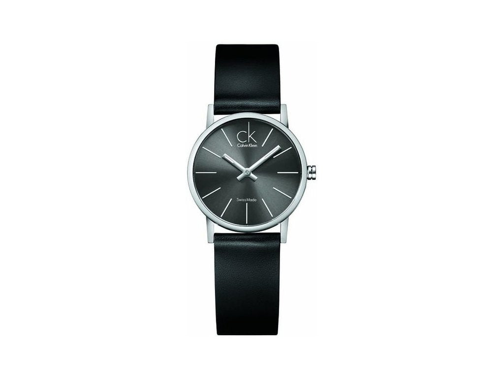 Calvin Klein Minimal Black Dial Black Leather Strap Watch for Women - K7622107 Buy Now By Calvin Klein