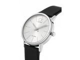Calvin Klein Post Minimal Silver Dial Black Leather Strap Watch for Men - K7622185 Buy Now By Calvin Klein