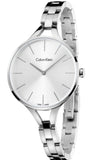 Calvin Klein Graphic White Dial Silver Steel Strap Watch for Women - K7E23146 Buy Now By Calvin Klein
