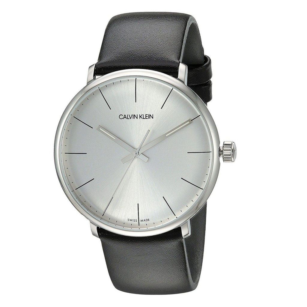 Calvin Klein High Noon Quartz White Dial Black Leather Strap Watch for Men - K8M211C6 Buy Now By Calvin Klein