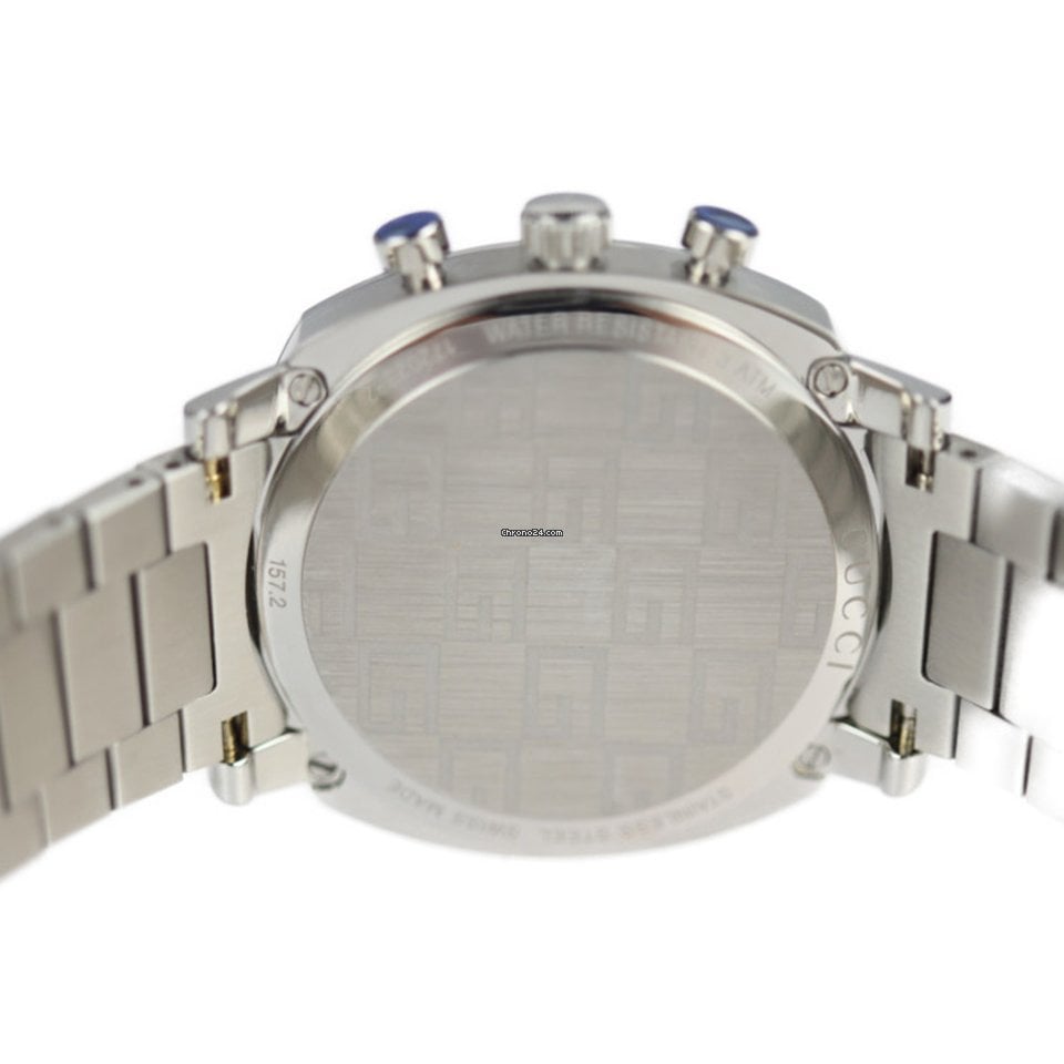 Gucci Grip Collection Quartz Silver Dial Silver Steel Strap Watch For Men - YA157302 Buy Now By Gucci