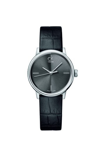 Calvin Klein Accent Black Dial Black Leather Strap Watch for Women - K2Y2Y1C3 Buy Now By Calvin Klein