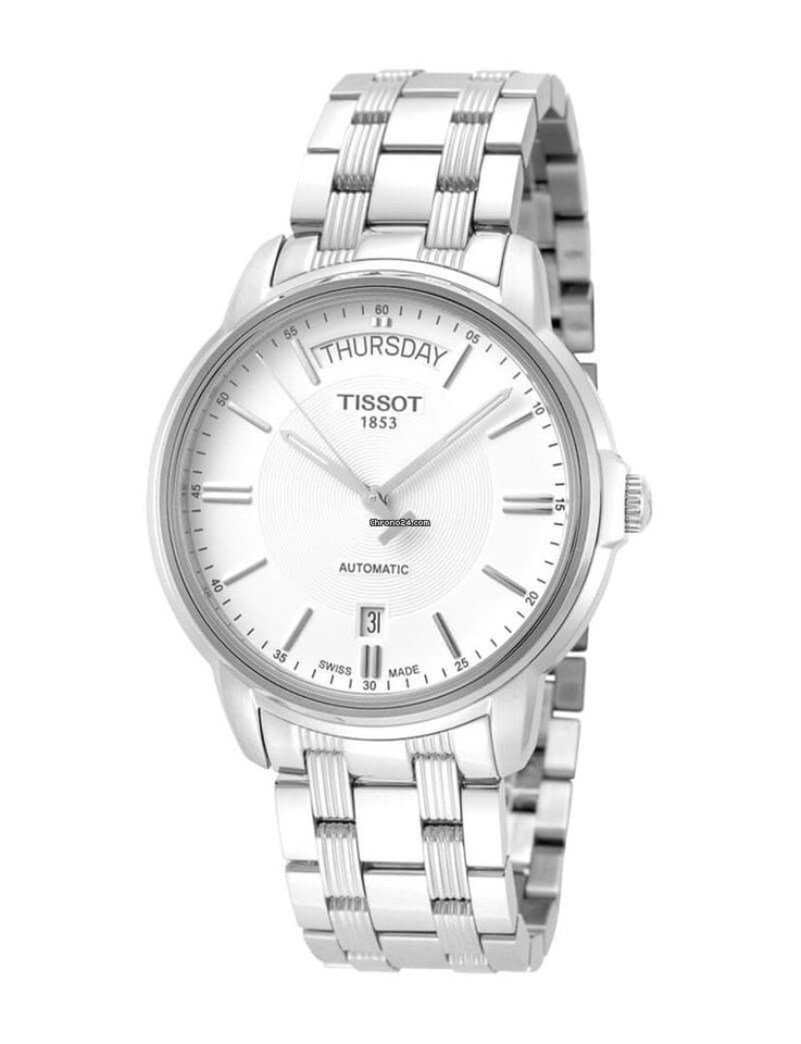 Tissot T Classic Automatic III Day Date White Dial Silver Steel Strap Watch for Men - T065.930.11.031.00 Buy Now By Tissot