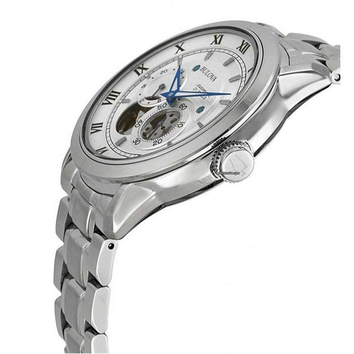 Bulova BVA Series Dual Aperture Silver Dial Silver Steel Strap Watch for Men - 96A118 Buy Now By Bulova