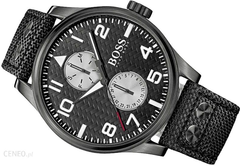 Hugo Boss Aeroliner Chronograph Black Dial Black Leather Strap Watch For Men - 1513086 Buy Now By Hugo Boss