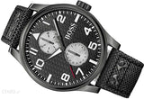 Hugo Boss Aeroliner Chronograph Black Dial Black Leather Strap Watch For Men - 1513086 Buy Now By Hugo Boss