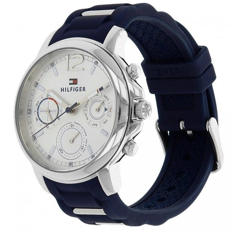 Tommy Hilfiger Claudia White Dial Blue Steel Strap Watch for Women - 1781746 Buy Now By Tommy Hilfiger