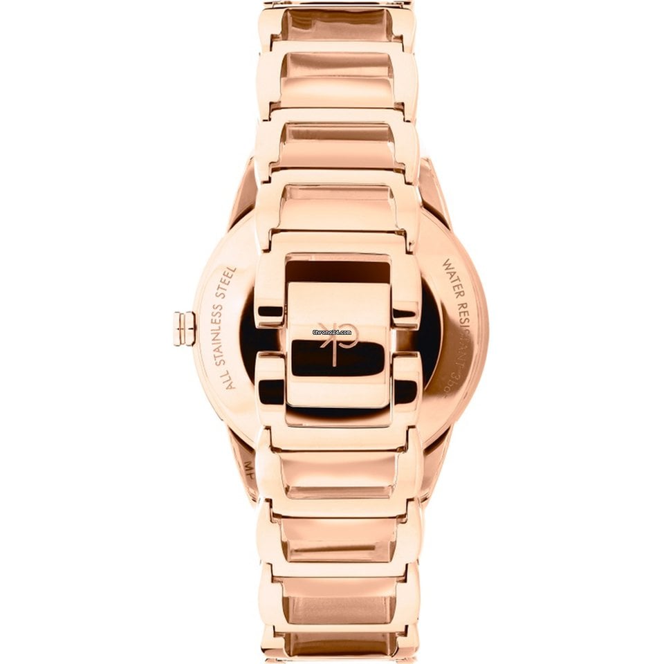 Calvin Klein Stately White Dial Gold Steel Strap Watch for Women - K3G2362W Buy Now By Calvin Klein