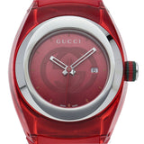 Gucci Sync Quartz Red Dial Red Rubber Strap Watch For Women - YA137303 Buy Now By Gucci