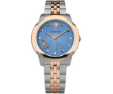 Versace Audrey Quartz Blue Dial Two Tone Steel Strap Watch for Women - VELR00619 Buy Now By Versace