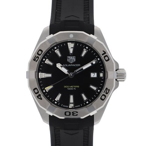 Tag Heuer Aquaracer Quartz Black Dial Black Rubber Strap Watch for Men - WBD1110.FT8021 Buy Now By Tag Heuer