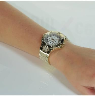 Guess Vista Diamonds Gold Dial Gold Steel Strap Watch for Women - W13573L1 Buy Now By Guess