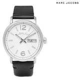 Marc Jacobs Fergus White Dial Black Leather Strap Watch for Men - MBM5076 Buy Now By Marc Jacobs