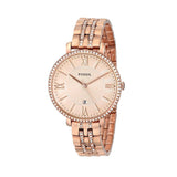 Fossil Jacqueline Rose Gold Dial Rose Gold Steel Strap Watch for Women - ES3546 Buy Now By Fossil