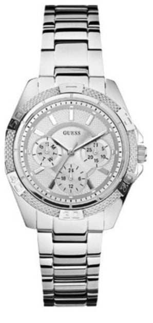 Guess Mini Phantom Silver Dial Silver Steel Strap Watch for Women - W0235L1 Buy Now By Guess
