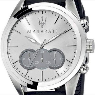 Maserati Traguardo Chronograph Silver Dial Black Rubber Strap Watch for Men - R8871612012 Buy Now By Maserati