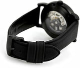 Emporio Armani Meccanico Quartz Black Dial Black Leather Strap Watch For Men - AR60032 Buy Now By Emporio Armani