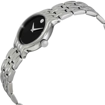 Movado Veturi Quartz Black Dial Silver Steel Strap Watch for Women - 0606338 Buy Now By Movado