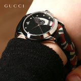 Gucci Le Marche Des Merveilles Black Dial Black Leather Strap Unisex Watch - YA1264007 Buy Now By Gucci