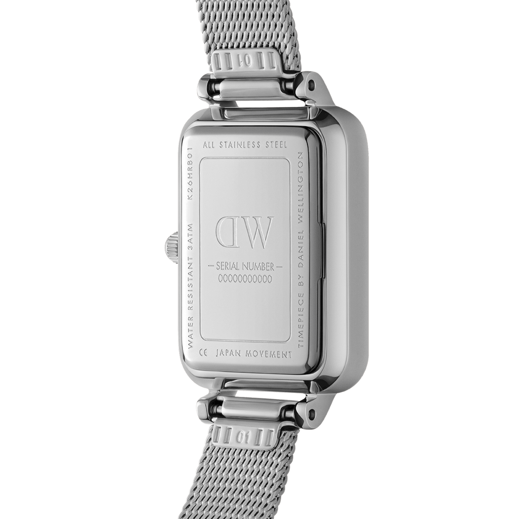 Daniel Wellington Quadro Unitone Silver Dial Silver Mesh Strap Watch For Women - DW00100486 Buy Now By Daniel Wellington