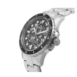 Fossil FB-01 Automatic Skeleton Black Dial Silver Steel Strap Watch for Men - ME3190 Buy Now By Fossil