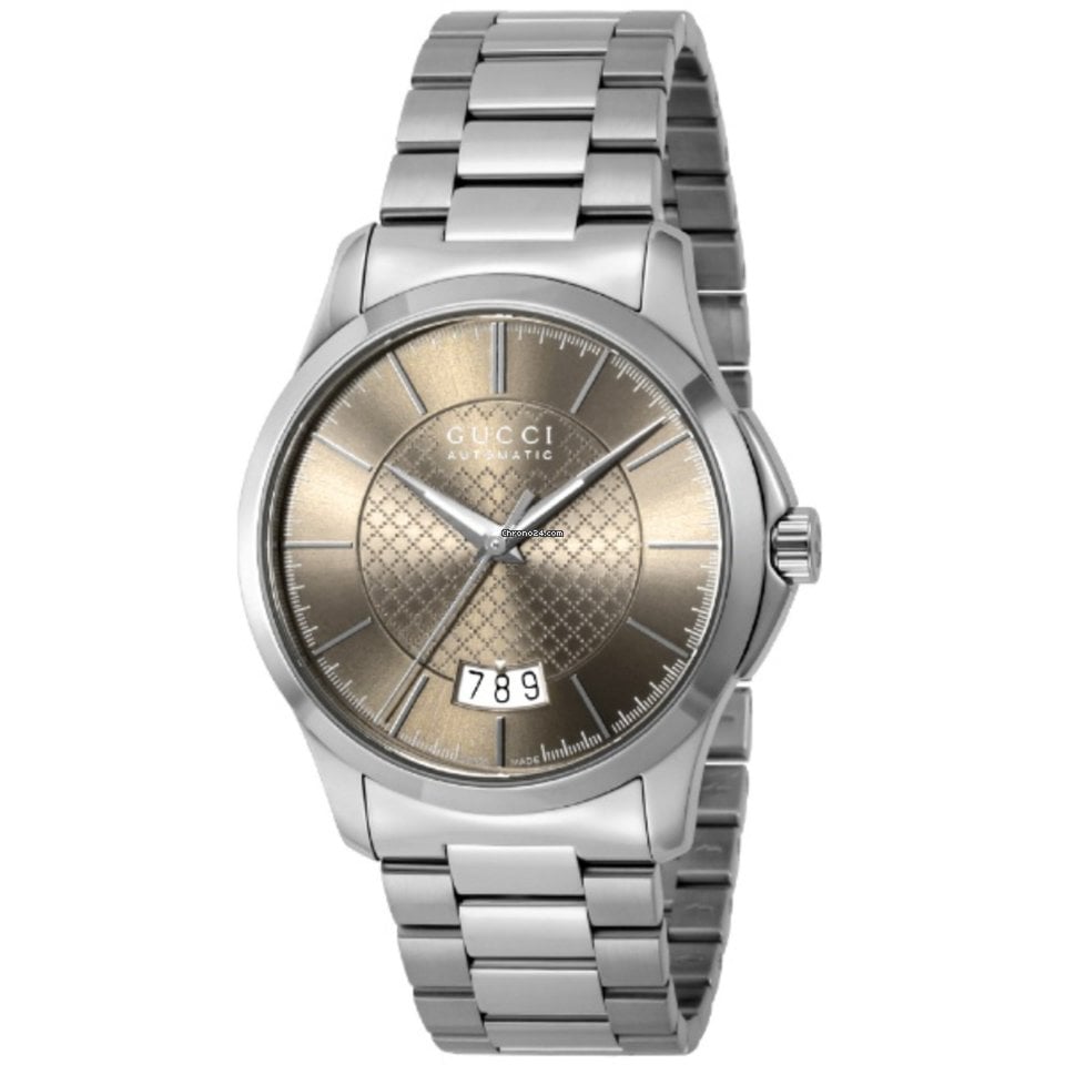 Gucci G Timeless Automatic Brown Dial Silver Steel Strap Watch For Women - YA126431A Buy Now By Gucci