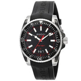 Gucci Dive Quartz Black Dial Black Rubber Strap Watch For Men - YA136303 Buy Now By Gucci