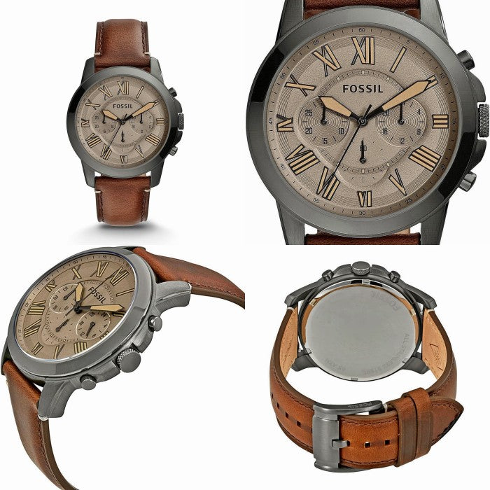 Fossil Grant Chronograph Brown Dial Brown Leather Strap Watch for Men - FS5214 Buy Now By Fossil
