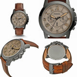 Fossil Grant Chronograph Brown Dial Brown Leather Strap Watch for Men - FS5214 Buy Now By Fossil