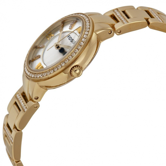 Fossil Virginia White Dial Gold Steel Strap Watch for Women - ES3283 Buy Now By Fossil