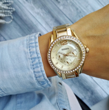 Fossil Riley Gold Dial Gold Steel Strap Watch for Women - ES3203 Buy Now By Fossil
